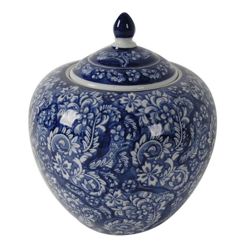 Ваза White and Blue Pattern Vase Белый Синий Ваза White and Blue Pattern Vase Белый Синий в Кирове | Loft Concept
