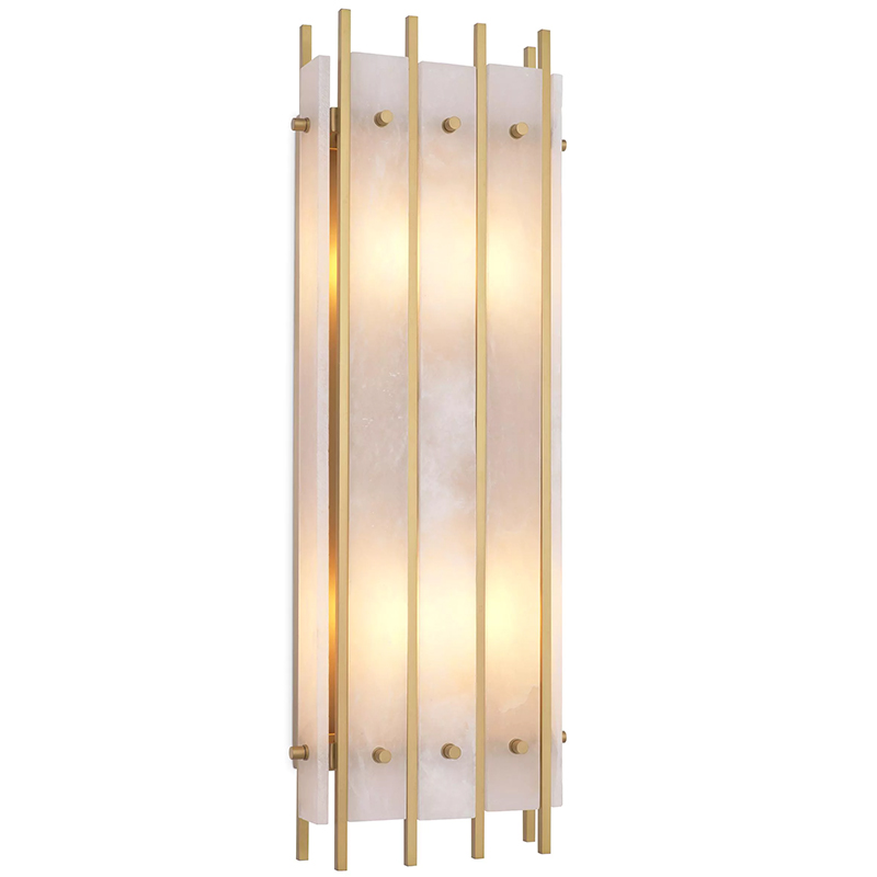 Бра Eichholtz Wall Lamp Sparks L Alabaster Латунь Бежевый Белый Мрамор Bianco Бра Eichholtz Wall Lamp Sparks L Alabaster Латунь Бежевый Белый Мрамор Bianco в Кирове | Loft Concept