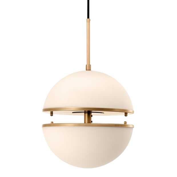 Люстра Hanging Lamp Spiridon Single Латунь Античная полированная Белый в Кирове | Loft Concept 