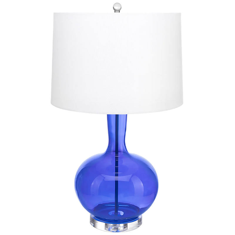 Настольная лампа Everly Lamp Белый Синий Прозрачный Настольная лампа Everly Lamp Белый Синий Прозрачный в Кирове | Loft Concept