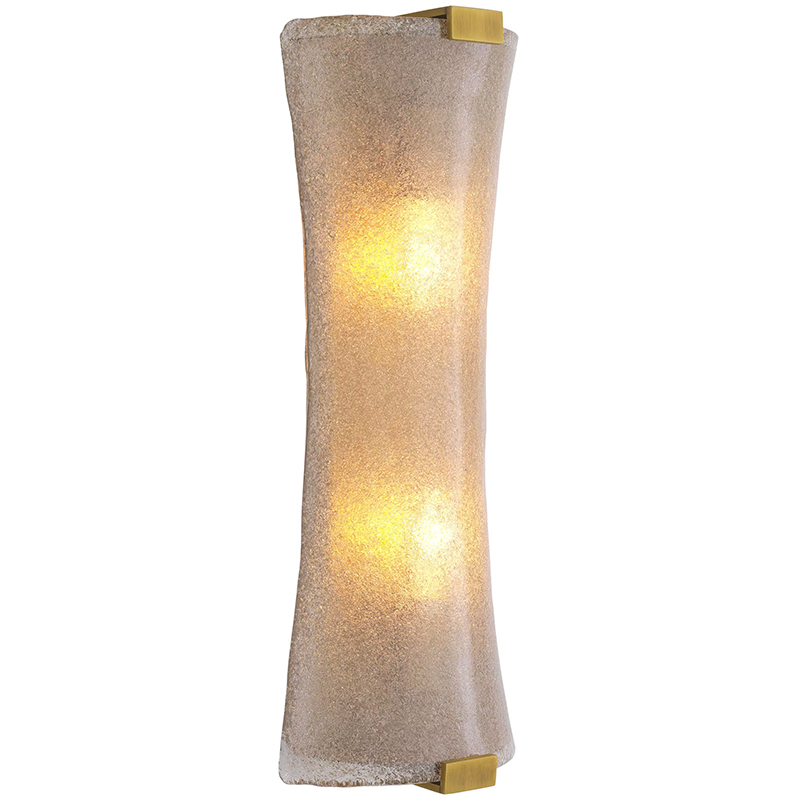 Бра Eichholtz Wall Lamp Bern Латунь Прозрачный Стекло Смок в Кирове | Loft Concept 