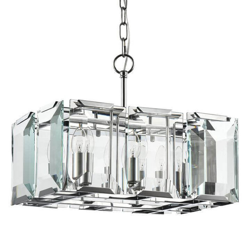 Люстра Harlow Crystal Square Chandelier chrome 6 Хром Люстра Harlow Crystal Square Chandelier chrome 6 Хром в Кирове | Loft Concept
