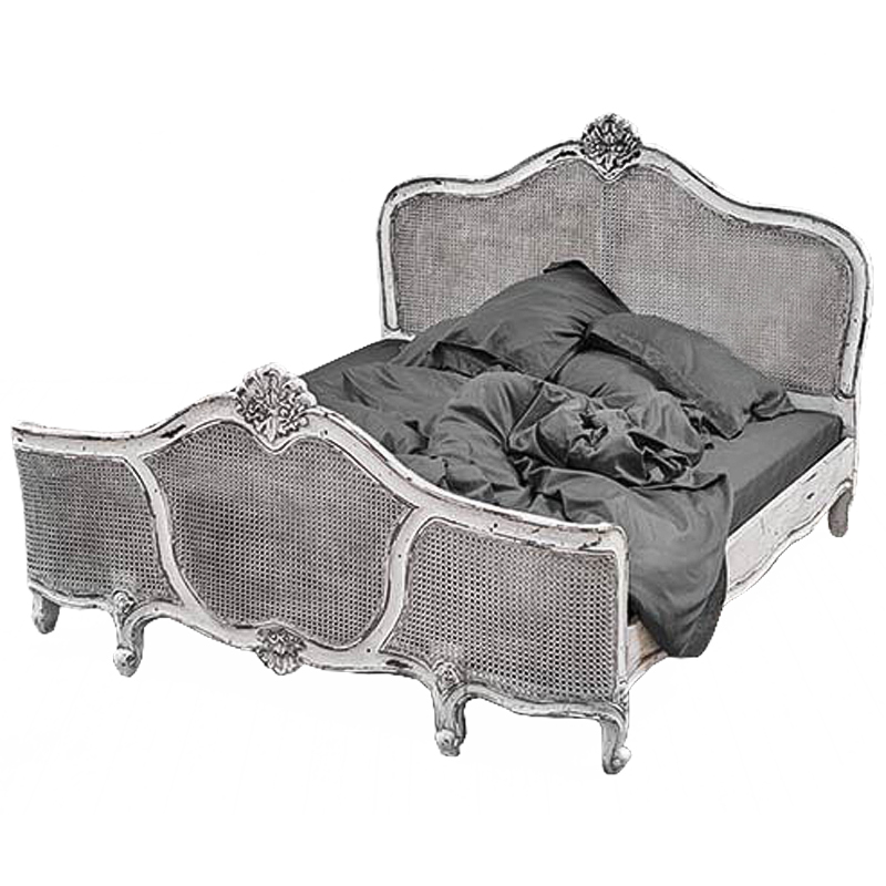 Кровать Wicker Bed White Белый винтажная патина Кровать Wicker Bed White Белый винтажная патина в Кирове | Loft Concept