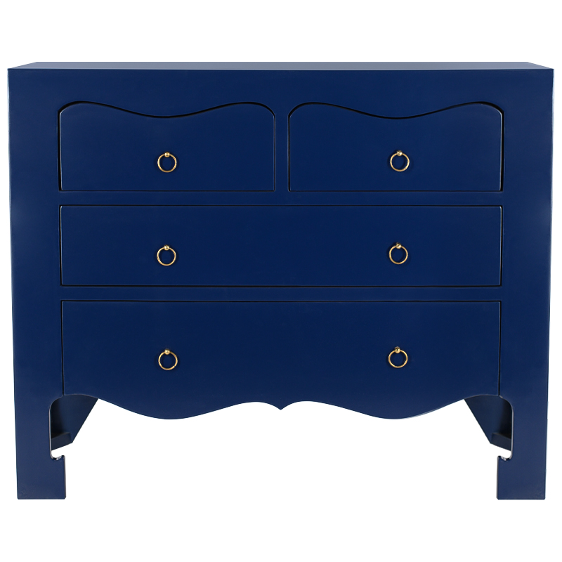 Комод темно-синий L.XV CHEST OF DRAWERS deep blue Темно-синий Золотой Комод темно-синий L.XV CHEST OF DRAWERS deep blue Темно-синий Золотой в Кирове | Loft Concept