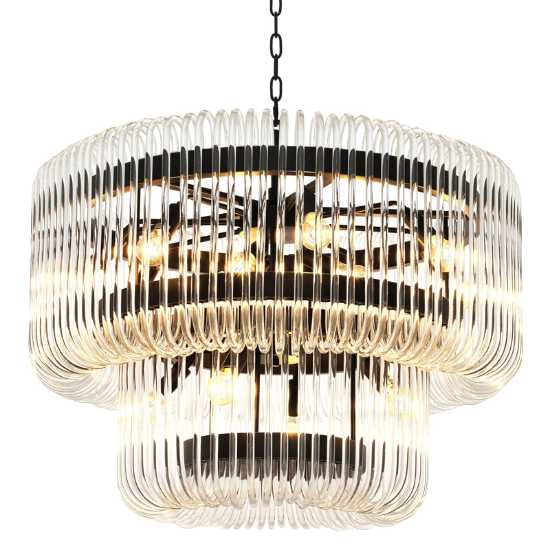 Люстра Eichholtz Chandelier Sutton House Темная бронза Прозрачный Люстра Eichholtz Chandelier Sutton House Темная бронза Прозрачный в Кирове | Loft Concept