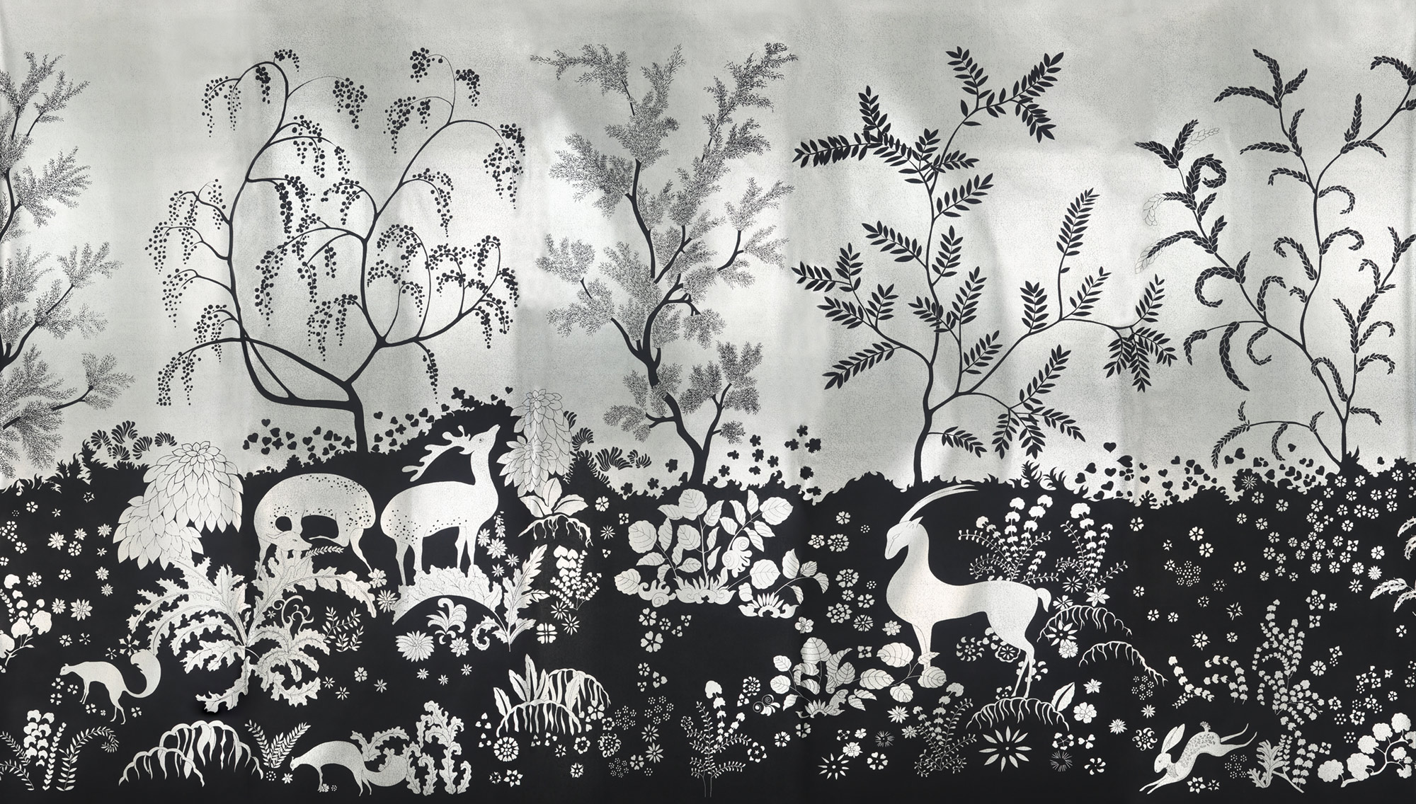 Обои ручная роспись в стиле Арт-деко Rateau Original colourway on Electrum gilded paper - постер Loft-Concept в Кирове