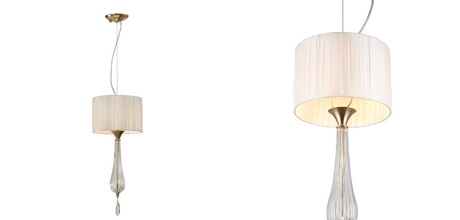 Подвесной светильник Fluff Brass с Абажуром Подвесной светильник Fluff Brass с Абажуром - Loft-Concept в Кирове