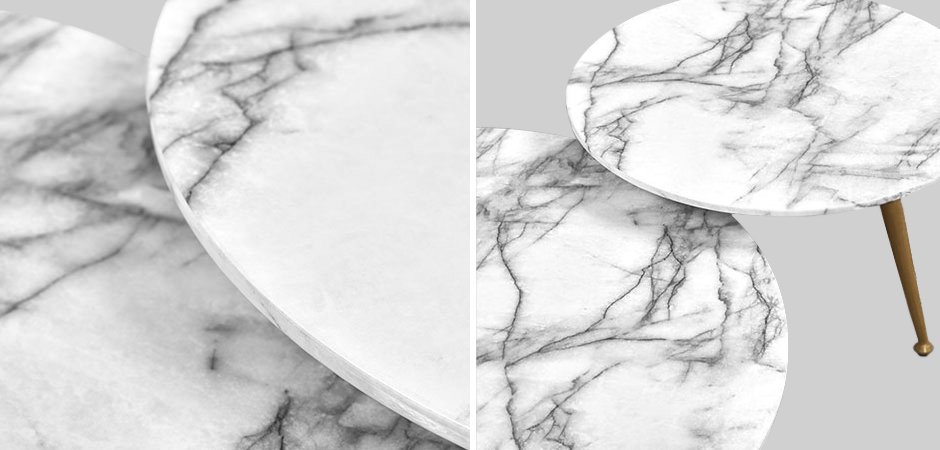 Комплект из двух столов Marble & Brass Комплект из двух столов Marble & Brass - Loft-Concept в Кирове