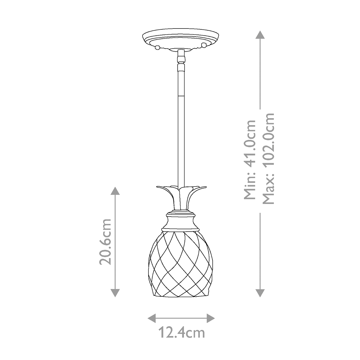 Подвесной светильник цвета латунь с прозрачнымплафоном в форме ананаса Hinkley в Кирове