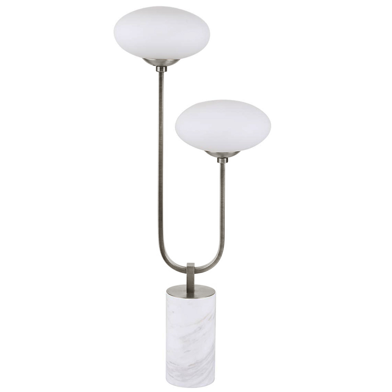 Oval Balls Mushrooms Table Lamp Silver Серебряный Прозрачный белый в Кирове | Loft Concept 