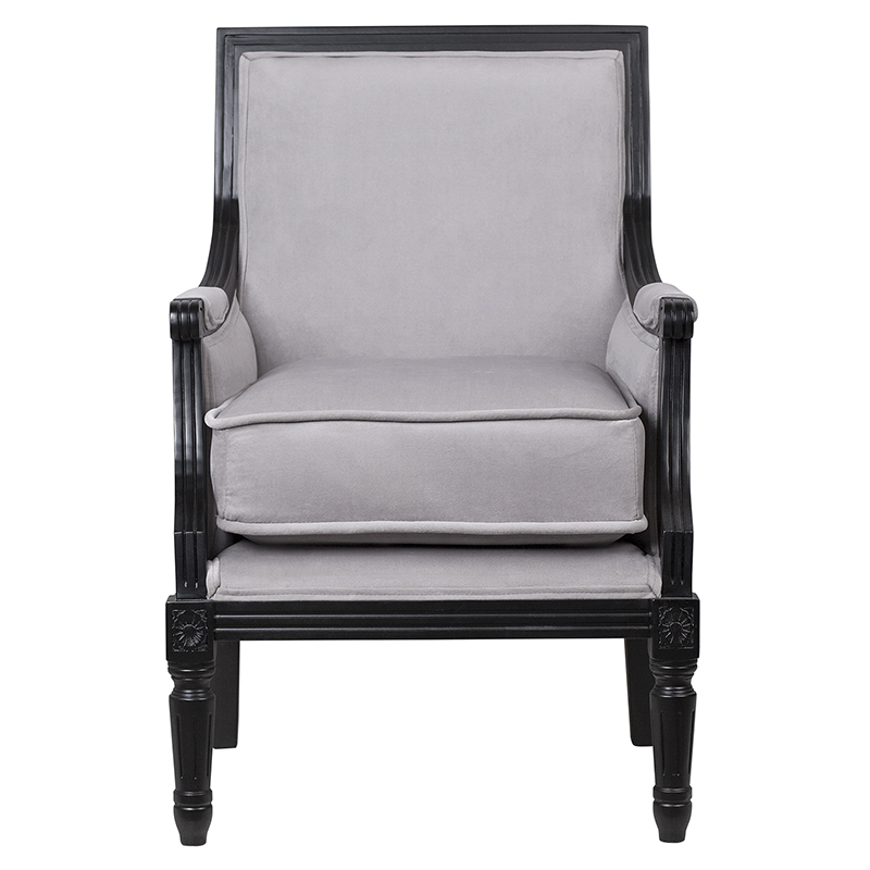 Кресло Harry Armchair black and grey velour Серый Черный Кресло Harry Armchair black and grey velour Серый Черный в Кирове | Loft Concept