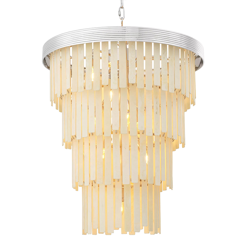 Люстра Eichholtz Chandelier Arizona L Nickel Никель ivory ( слоновая кость ) Люстра Eichholtz Chandelier Arizona L Nickel Никель ivory ( слоновая кость ) в Кирове | Loft Concept