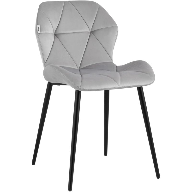 Стул Jeroen Chair II Серый Велюр Серый Черный Стул Jeroen Chair II Серый Велюр Серый Черный в Кирове | Loft Concept