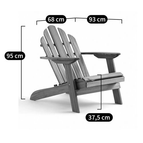 Уличное кресло из массива акации Adirondack Wooden Chair Natural Уличное кресло из массива акации Adirondack Wooden Chair Natural в Кирове