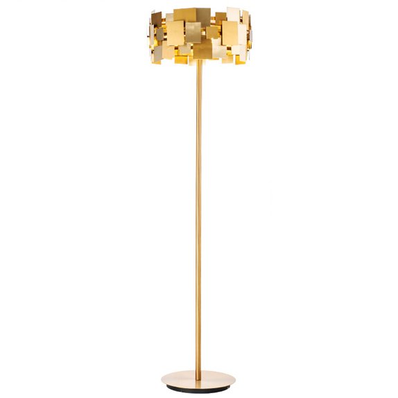 Торшер Gold Plate Floor Lamp Торшер Gold Plate Floor Lamp в Кирове | Loft Concept