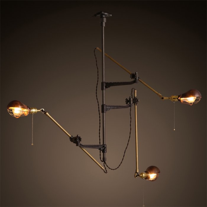 Потолочный светильник Steampunk Extension Pole Латунь Черный Потолочный светильник Steampunk Extension Pole Латунь Черный в Кирове | Loft Concept