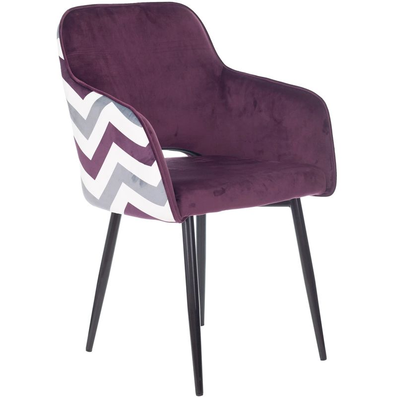 Стул SHARRON Chair Сливовый Зигзаг Сливовый Белый Черный Серый Стул SHARRON Chair Сливовый Зигзаг Сливовый Белый Черный Серый в Кирове | Loft Concept