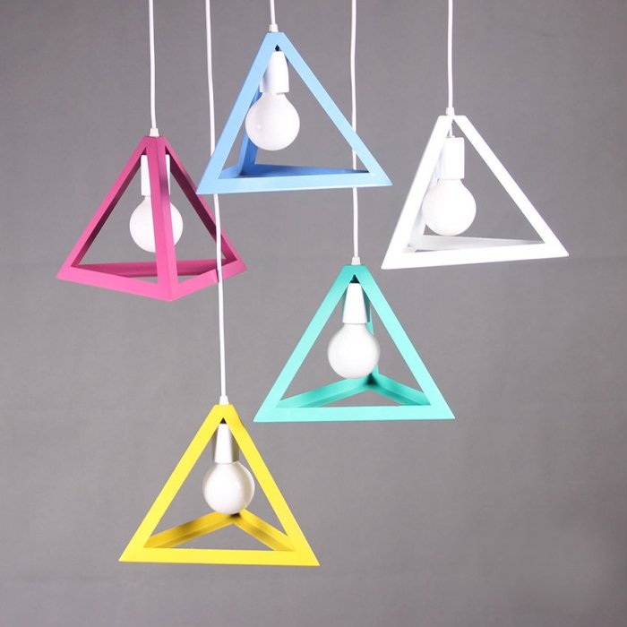 Подвесной светильник Tetrahedron Color Серый Бирюзовый Фиолетовый Салатовый Золотой Голубой Черный Желтый Белый Подвесной светильник Tetrahedron Color Серый Бирюзовый Фиолетовый Салатовый Золотой Голубой Черный Желтый Белый в Кирове | Loft Concept