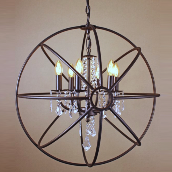 Люстра Orb Iron Farn Sphere Pendant Glass Коричневый Люстра Orb Iron Farn Sphere Pendant Glass Коричневый в Кирове | Loft Concept