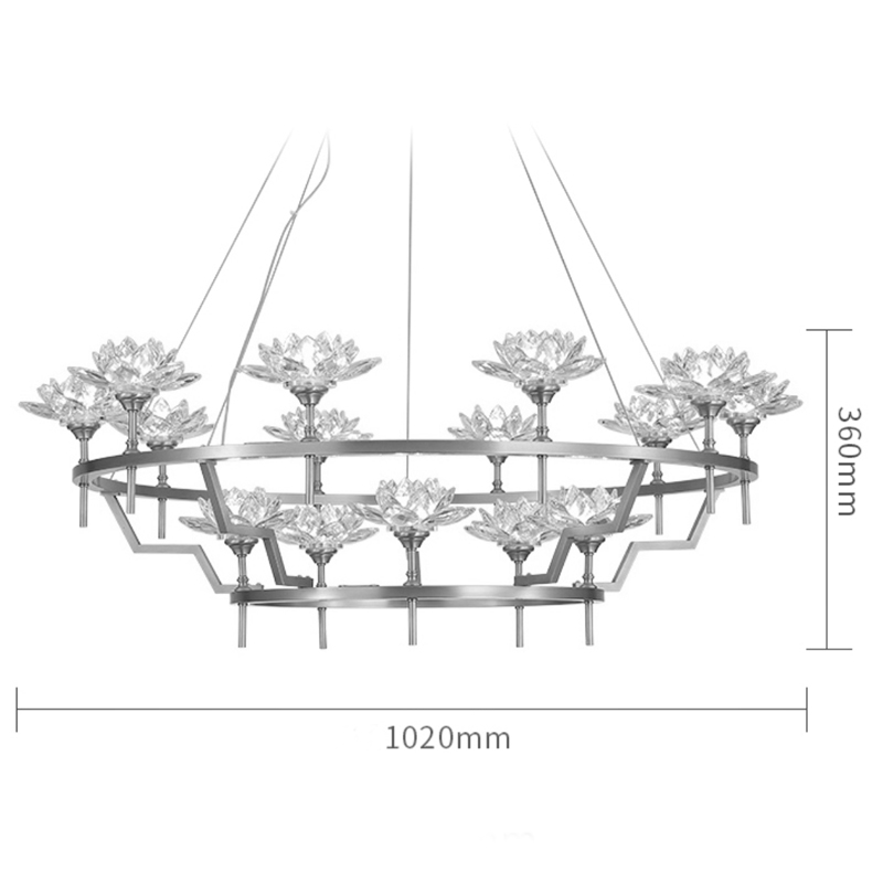 Большая Люстра Хрустальные Цветы Лотоса Lotus flower Clear Glass lamp 15 Большая Люстра Хрустальные Цветы Лотоса Lotus flower Clear Glass lamp 15 в Кирове