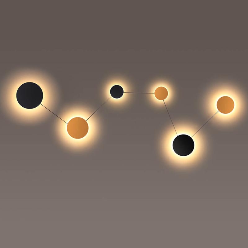 Бра Star System Sconce 6 Черный Золотой Бра Star System Sconce 6 Черный Золотой в Кирове | Loft Concept