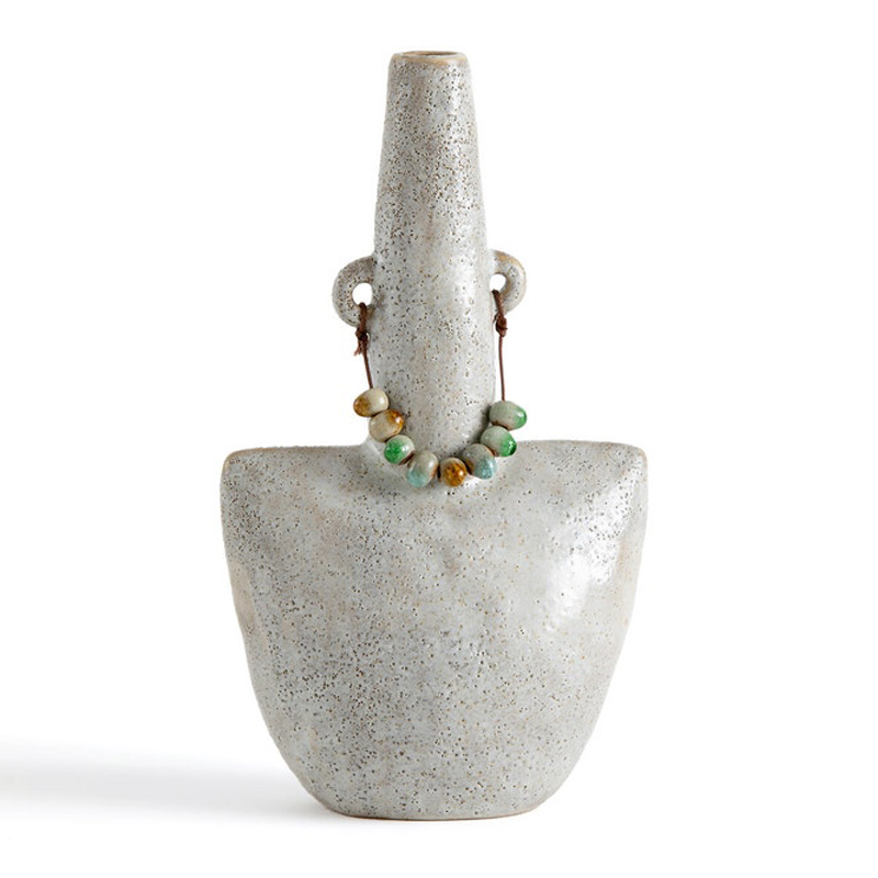 Ваза Ceramic Vase Beads On The Ears Бежевый в Кирове | Loft Concept 