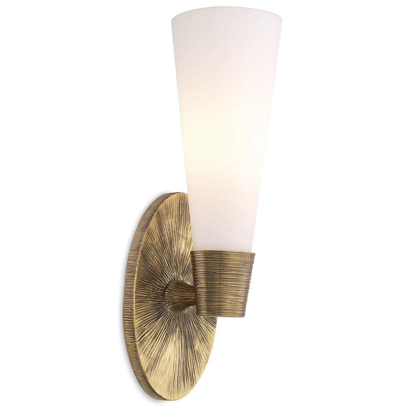Бра Eichholtz Wall Lamp Nolita Single Белый Латунь Бра Eichholtz Wall Lamp Nolita Single Белый Латунь в Кирове | Loft Concept
