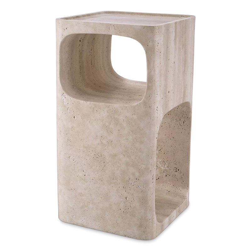 Приставной стол Eichholtz Side Table Adler Travertine Песочный Приставной стол Eichholtz Side Table Adler Travertine Песочный в Кирове | Loft Concept