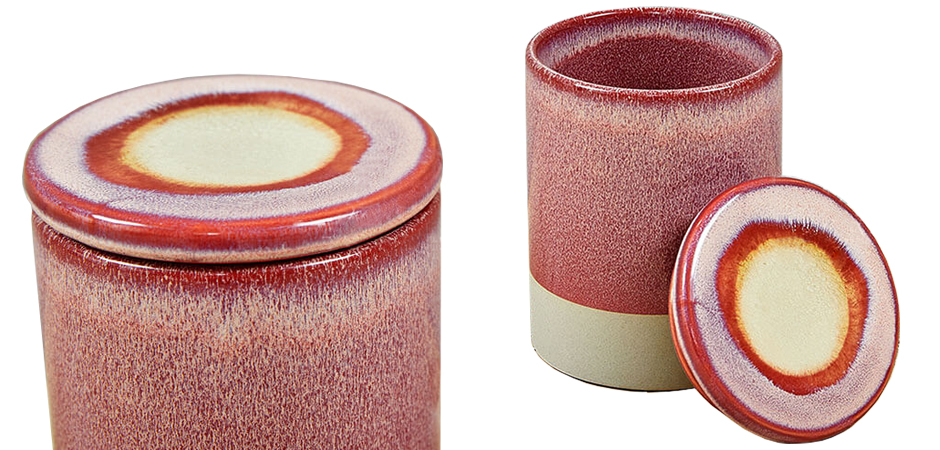 Керамическая круглая розовая шкатулка Амбре 16 см - Loft-Concept в Кирове