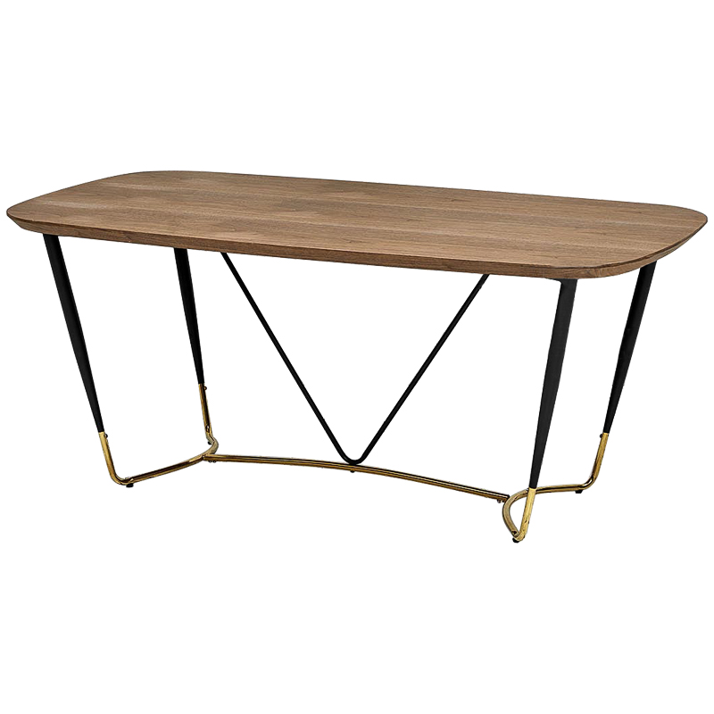 Обеденный стол Ariyan Dinner Table Коричневый Черный Золотой Обеденный стол Ariyan Dinner Table Коричневый Черный Золотой в Кирове | Loft Concept