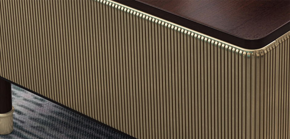 Birmingham Textured Coffee Table Gold - фото №2