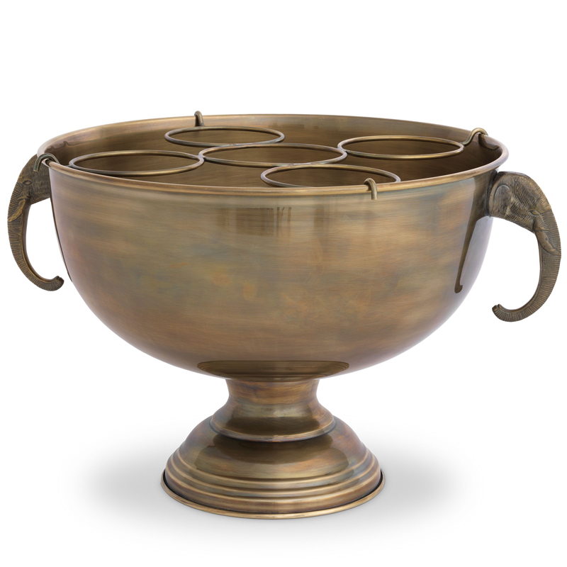 Ведерко для льда Eichholtz Champagne Cooler Maharaja Винтажная латунь Ведерко для льда Eichholtz Champagne Cooler Maharaja Винтажная латунь в Кирове | Loft Concept