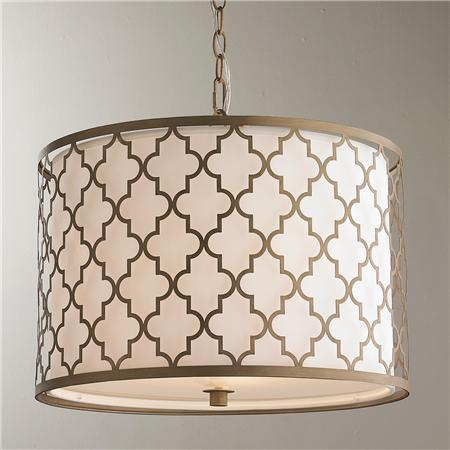 Люстра Contempo Arabesque Convertible Drum Pendant Латунь Люстра Contempo Arabesque Convertible Drum Pendant Латунь в Кирове | Loft Concept