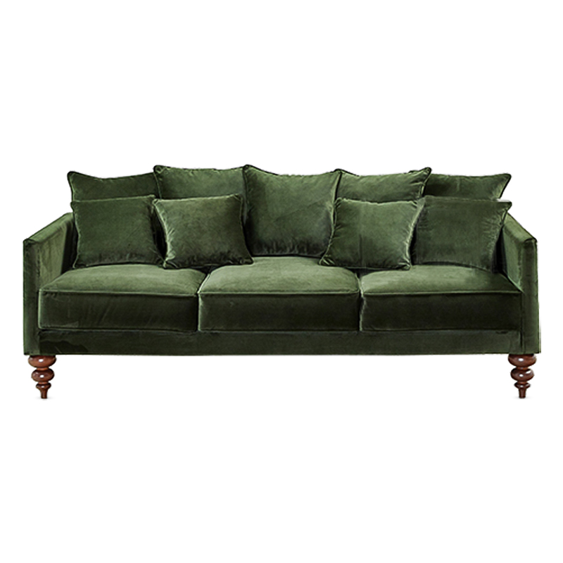 Диван Graceful Details Sofa Green Коричневый Зеленый Диван Graceful Details Sofa Green Коричневый Зеленый в Кирове | Loft Concept