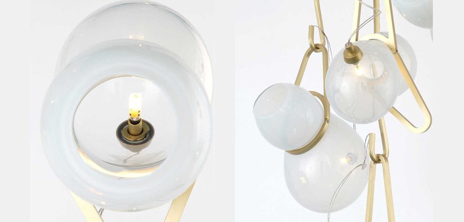 Люстра White glass trap Люстра White glass trap - Loft-Concept в Кирове