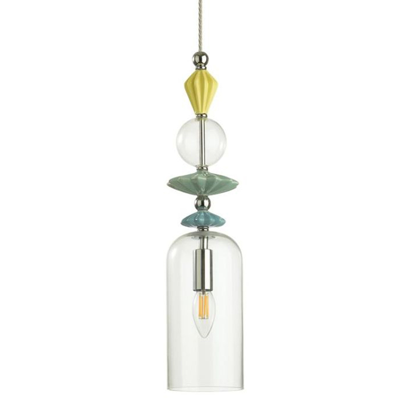 Подвесной светильник Iris Glas hanging lamp candy C chrome Прозрачное Стекло Прозрачный желтый Голубой Хром Прозрачный зеленый Подвесной светильник Iris Glas hanging lamp candy C chrome Прозрачное Стекло Прозрачный желтый Голубой Хром Прозрачный зеленый в Кирове | Loft Concept