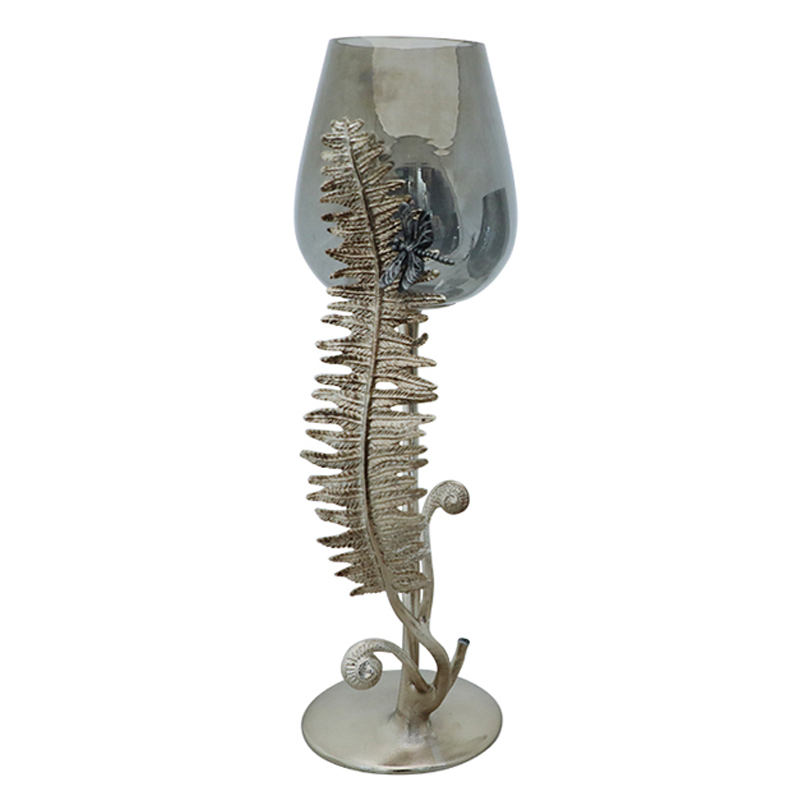 Подсвечник Wineglass and Leaf Винтажное Светлое Золото Подсвечник Wineglass and Leaf Винтажное Светлое Золото в Кирове | Loft Concept