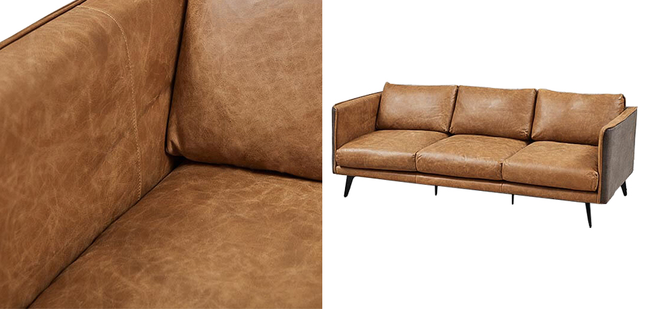 Диван Caramel Leather & Textiles Triple Sofa Диван Caramel Leather & Textiles Triple Sofa - Loft-Concept в Кирове