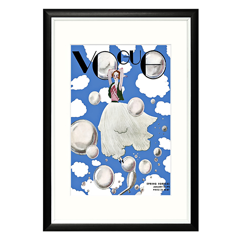 Постер Vogue January 1931 Черный Белый Синий Постер Vogue January 1931 Черный Белый Синий в Кирове | Loft Concept