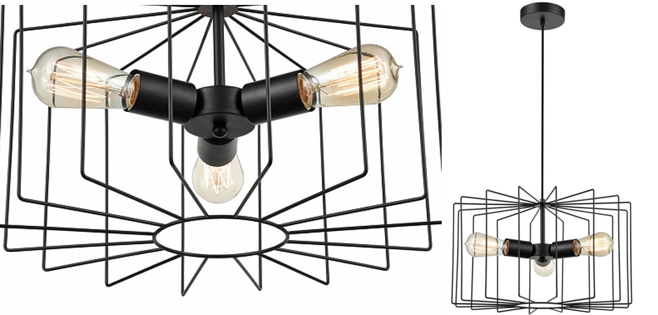 Люстра Cage Wire Color black Люстра Cage Wire Color black - Loft-Concept в Кирове