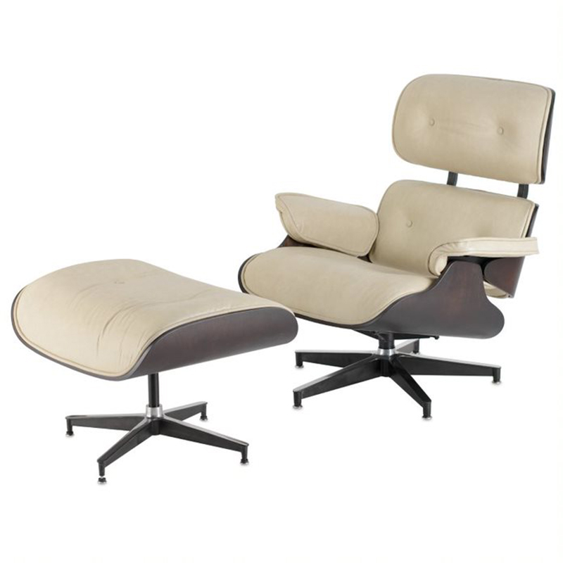 Кресло Eames Lounge Chair & Ottoman cream Кремовый Кресло Eames Lounge Chair & Ottoman cream Кремовый в Кирове | Loft Concept