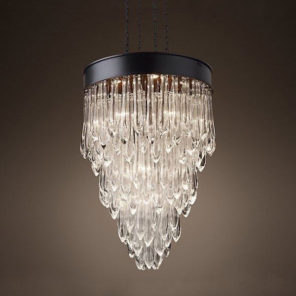 Люстра RH TEAR DROP GLASS 70 Черный Люстра RH TEAR DROP GLASS 70 Черный в Кирове | Loft Concept