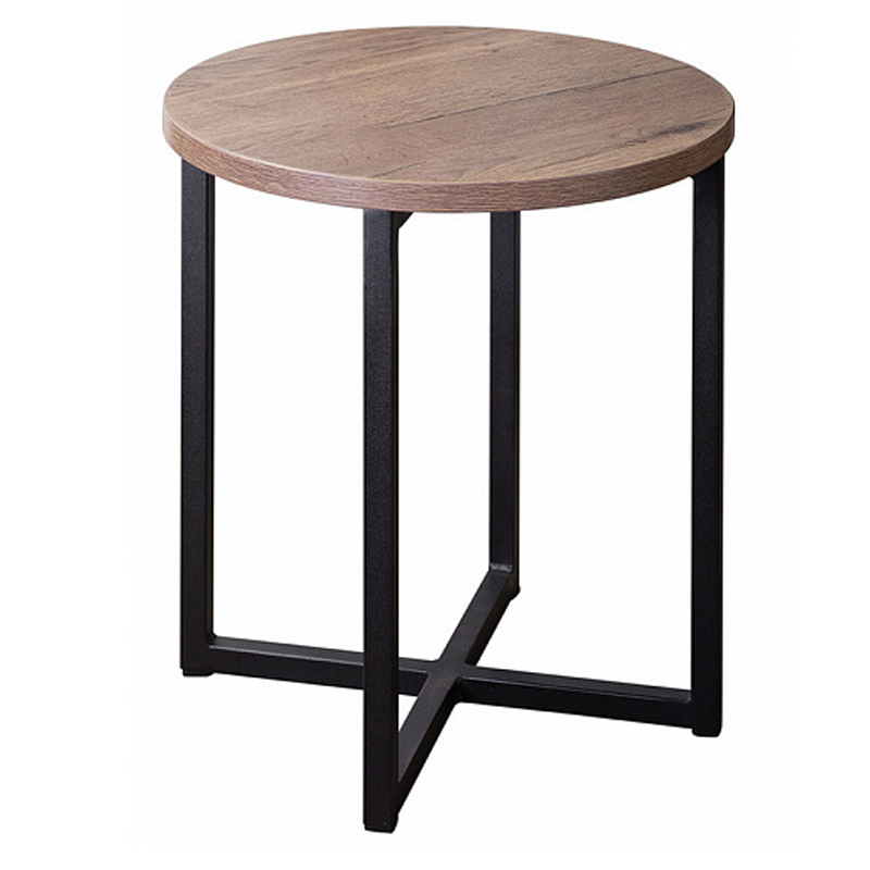 Приставной стол Industrial Oak Heidi Side Table Черный Дерево Табак Приставной стол Industrial Oak Heidi Side Table Черный Дерево Табак в Кирове | Loft Concept