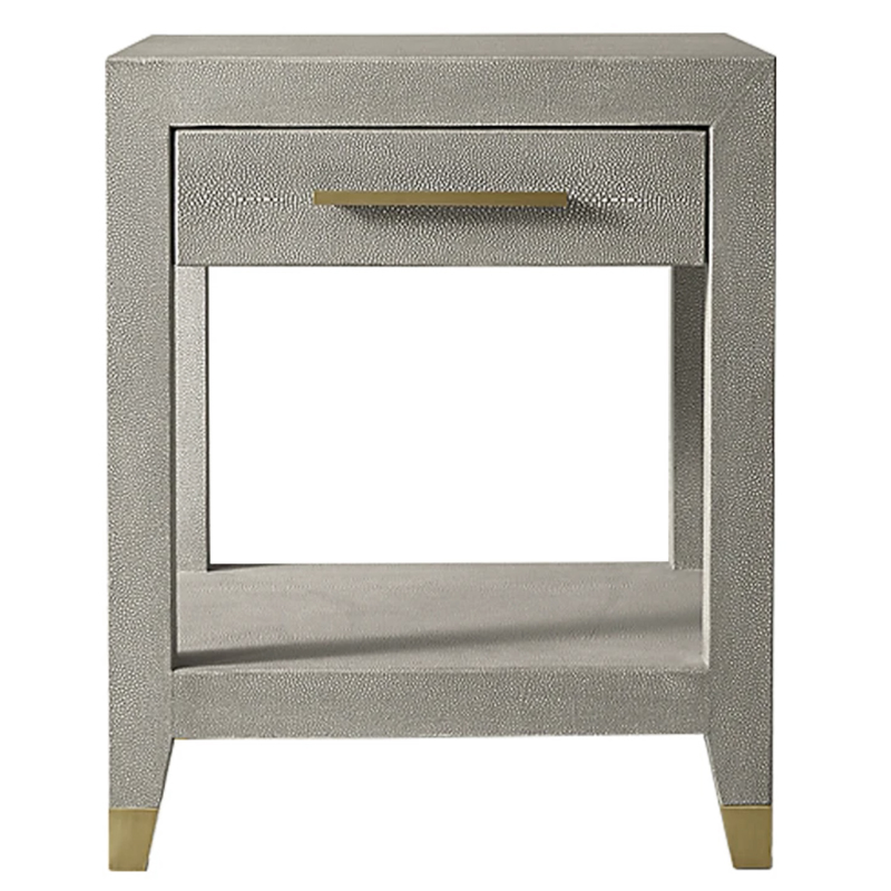 Charles Stingray Gray Side Table Приставной стол серый скат Золотой Серый Charles Stingray Gray Side Table Приставной стол серый скат Золотой Серый в Кирове | Loft Concept