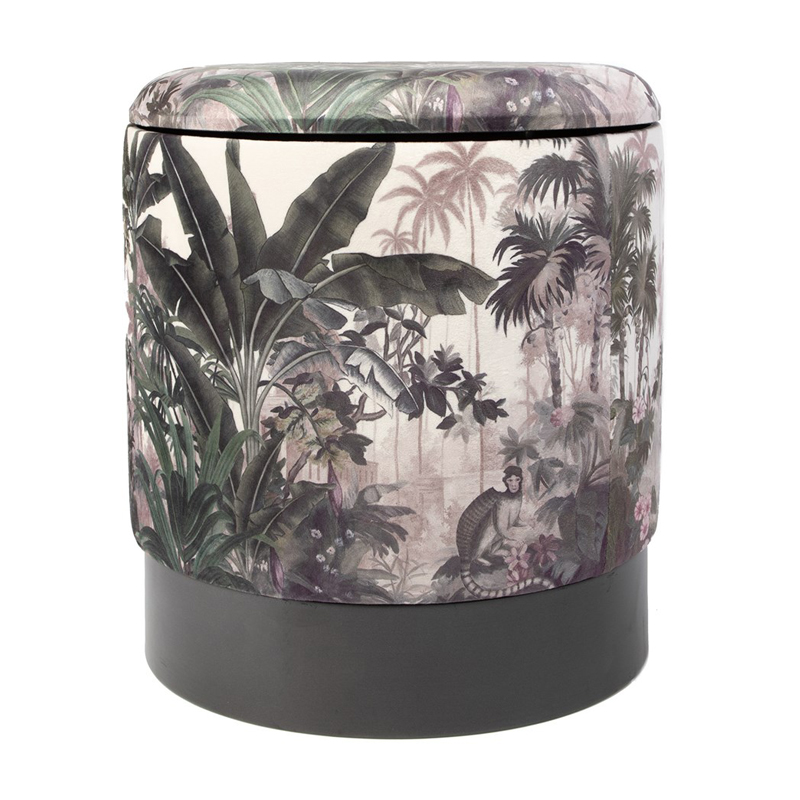 Пуф PUF Jungle Print rainforest Мульти Черный Пуф PUF Jungle Print rainforest Мульти Черный в Кирове | Loft Concept