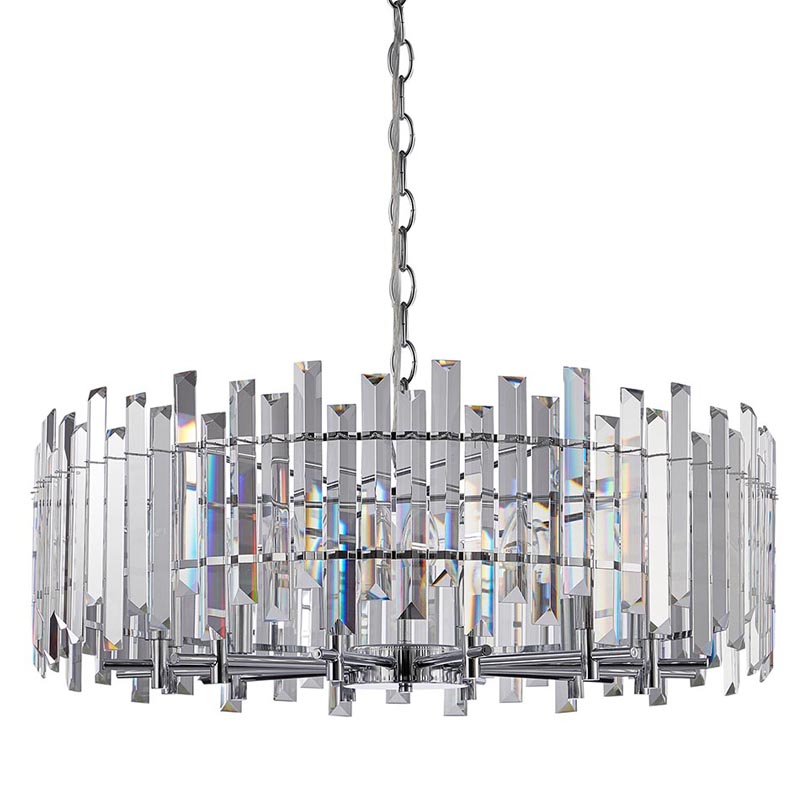 Люстра Langley Chandelier chrome 80 Хром Прозрачный Люстра Langley Chandelier chrome 80 Хром Прозрачный в Кирове | Loft Concept