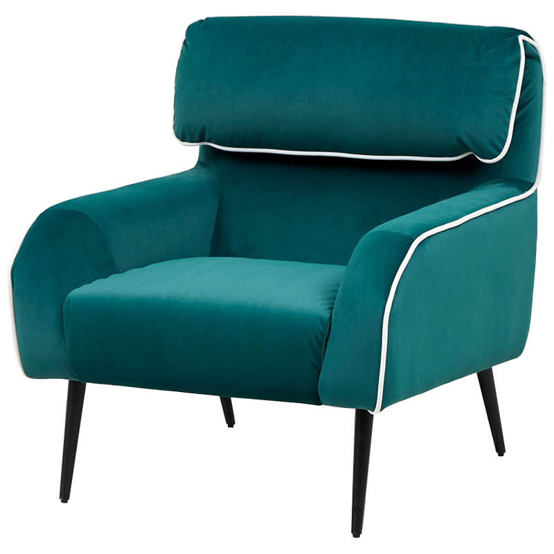 Кресло Basil Armchair Изумрудный Белый Черный Кресло Basil Armchair Изумрудный Белый Черный в Кирове | Loft Concept