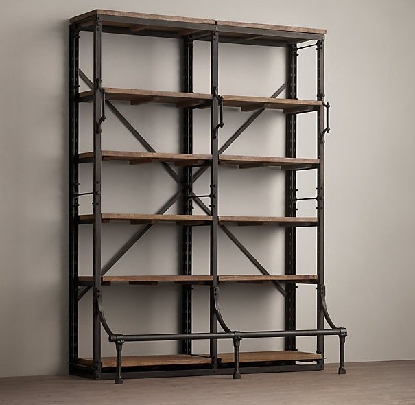 Стеллаж Vintage Iron Stella Double Стеллаж Vintage Iron Stella Double в Кирове | Loft Concept