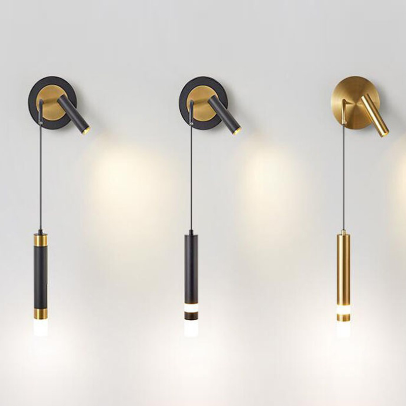 Бра-спот с подвесным светильником Spot Sconce Hanging Lamp Черный Латунь Бра-спот с подвесным светильником Spot Sconce Hanging Lamp Черный Латунь в Кирове | Loft Concept