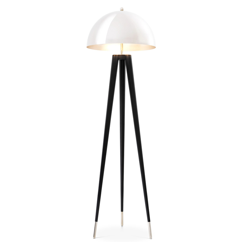 Торшер Eichholtz Floor Lamp Coyote Nickel Никель Черный Торшер Eichholtz Floor Lamp Coyote Nickel Никель Черный в Кирове | Loft Concept